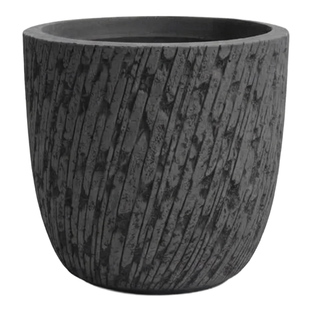KALE Fiberclay-Pflanztopf Anthrazit